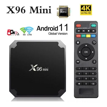 X96 Mini 5G Smart TV Box Android 11,0 Amlogic S905 2,4 G WIFI X96mini 4K Медиаплеер VP9 H.265 Телеприставка