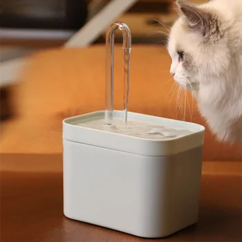 Автоматический фильтр для фонтана для воды для кошек, USB-электрическая поилка для кошек с отключением звука, 1,5 л, поилка с рециркуляцией, поилка для кошек, дозатор воды для домашних животных