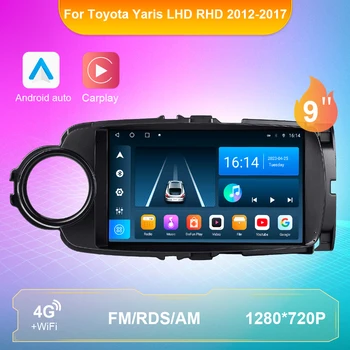 Автомобильное Радио для Toyota Yaris LHD RHD 2012-2017 Мультимедийный Видеоплеер Android 10 GPS Навигация DSP Auto Carplay 8G 128G WIFI 4G