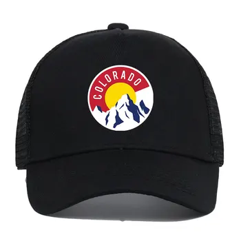 Бейсболка Colorado C Mountains Унисекс, зимне-осенняя спортивная кепка рыбака, женская мужская повседневная кепка Snapback, сетчатая кепка дальнобойщика