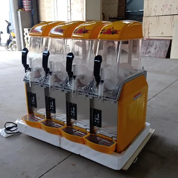 Бесплатная доставка Горячая распродажа Четыре бака 48Л коммерческая машина для таяния снега Диспенсер для напитков фруктового сока и холодных напитков Слякотная машина 1500 Вт