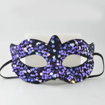 Блестящая маска с пайетками Маска для вечеринки на Хэллоуин Женская Маскарадная маска Маска для выпускного вечера