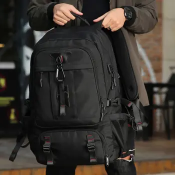 Большой Вместительный мужской рюкзак для ноутбука, 17,3-дюймовый рюкзак для пеших прогулок на открытом воздухе, Оксфорд