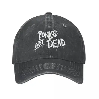 Винтажная бейсбольная кепка для мытья водой Punks Not Dead Rock, Шляпа от солнца для папы, Регулируемые шляпы-кепки