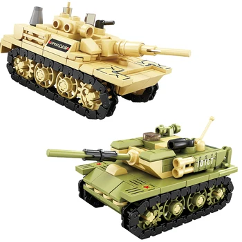 Военная техника Второй мировой войны 99A M1A2 Abrams Основной боевой танк Строительные Блоки Армейские Фигурки Кирпичи Модель Детские Игрушки и Подарки для Второй мировой войны 2