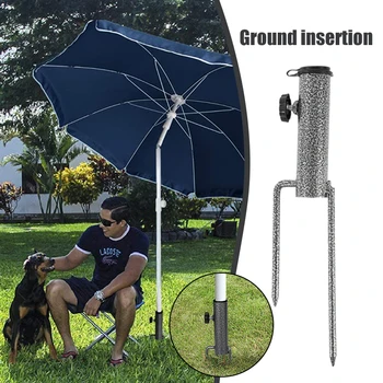 Горячий зонт, заземляющий зонт, уличная подставка для зонта от солнца, зонт из черного металла, железный фиксированный зонт, рекламные подставки для зонтов