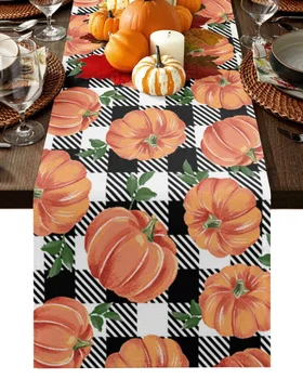 День Благодарения, осенняя настольная дорожка из листьев тыквы, украшение домашнего декора, украшение обеденного стола, декор стола