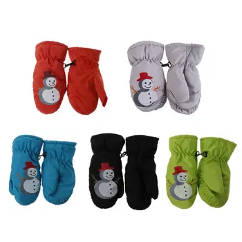 Детские лыжные перчатки L5YF, зимние варежки, ветрозащитные велосипедные перчатки для сноуборда в холодную погоду.