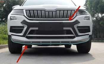 Для Skoda Kodiaq 2017-2022 Высококачественный инженерный пластик ABS, передний и задний бамперы с защитой от царапин, автомобильные аксессуары