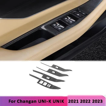 Для аксессуаров Changan UNIK UNI-K 2021-2023 2024 Двери автомобиля, подлокотник, украшение окна, стекло, переключатель подъема, рамка, отделка крышки LHD