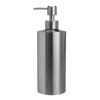 Дозатор для мытья рук из нержавеющей стали Портативный Сменный Многоразовый Моющийся Стильные Аксессуары для домашних бутылок 20,5x5,5 см
