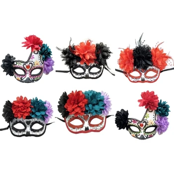 Женская маскарадная вечеринка, танцевальный костюм, маска, фестиваль Хэллоуина, Карнавал, сценическое представление, украшение в виде полумаски для лица, реквизит для фотосессии