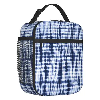 Женская сумка-тоут с рисунком галстука-красителя, изолированный ланч-бокс, портативный холодильник, термобокс для Бенто, работа, школа, путешествия