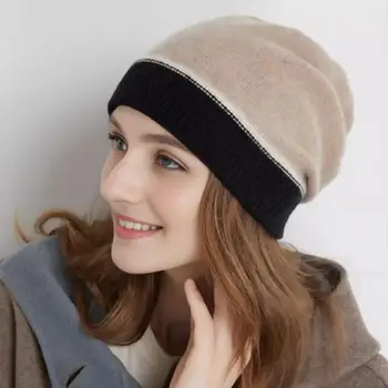 Женская шляпа, стильные теплые женские зимние шапки, мягкие вязаные шапочки с противоскользящим дизайном для активного отдыха, устойчивые к холоду