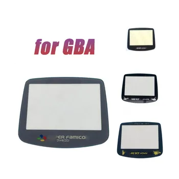 Замена для игровой консоли Game Boy Advance GBA стеклянного зеркала с цветным рисунком, лицевой панели, рамки для лица, защитной пленки для экрана
