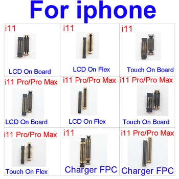 Зарядное Устройство Зарядный Разъем FPC Для iPhone 11 11 Pro Max ЖК-Дигитайзер 3D Сенсорный Экран Разъем Клип На Материнской Плате Гибкий Кабель