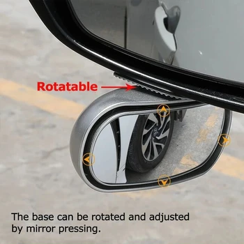 Зеркало заднего вида автомобиля, зеркала для слепых зон, Водонепроницаемые, шириной 360 градусов, Помощник при парковке, Автоматическая безопасность заднего вида