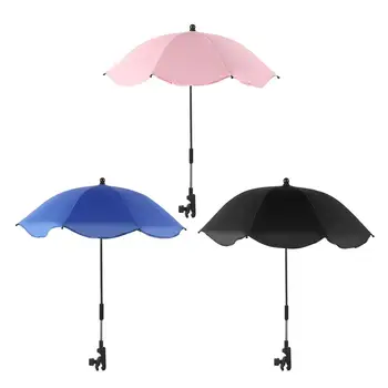 Зонт-Зонт для Детской Коляски с 8 Ребрами Жесткости, Непромокаемый Навес для Кемпинга, Пешего Туризма, Пляжа