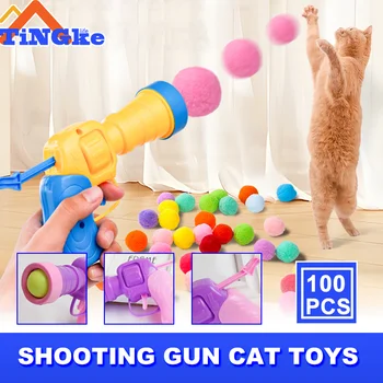 Игрушки для кошек Интерактивная Обучающая игрушка для домашнего котенка Креативные мини игры Стрелялки Стрелялки Игрушки с плюшевым мячом Товары для домашних животных