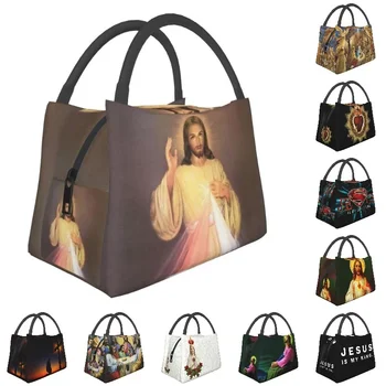 Изолированная сумка для ланча Divine Mercy для кемпинга и путешествий, переносной холодильник Jesus, термос для ланча для женщин