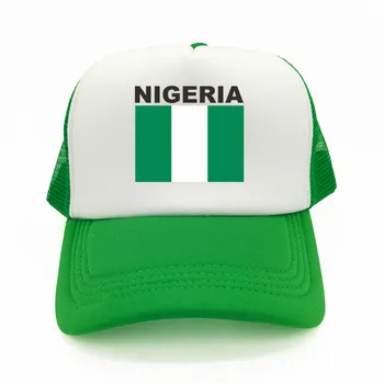 Кепка дальнобойщика с флагом Нигерии, летняя мужская крутая шляпа для папы, бейсболки, унисекс, уличные сетчатые кепки