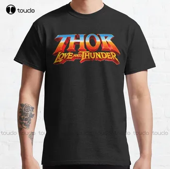 Классическая футболка Love And Thunder, мужские футболки в стиле хип-хоп, футболки на заказ, унисекс, футболка с цифровой печатью, дышащий хлопок в стиле ретро
