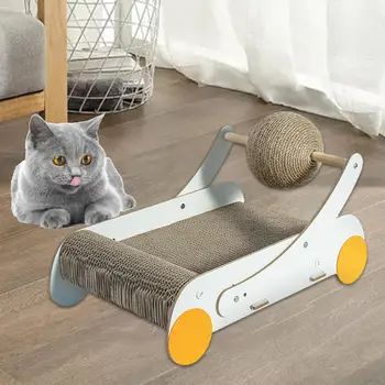 Когтеточка для кошек с мячом, прочная игрушка-когтеточка для кошек, Защита мебели из гофрированной бумаги для домашних кошек, игр для отдыха котят
