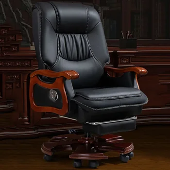 Кожаное офисное кресло для гостиной, мобильное офисное кресло для гостиной, вращающийся пол, Офисная мебель Silla Oficinas