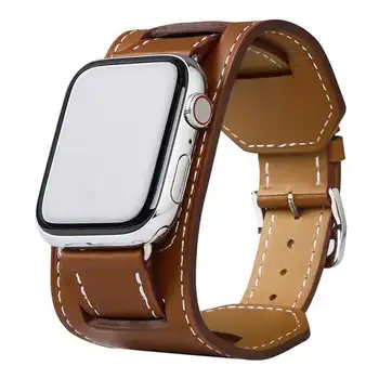 Кожаный ремешок для apple watch band 44мм 45мм 49мм 40мм 41мм 38мм 45 браслет correa ремешок для часов iwatch series 8 9 3 se 6 7 ultra 2