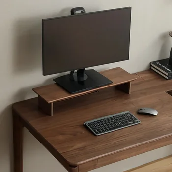 Компьютерное возвышенное основание подставки из массива дерева минималистичная подставка современная рамка основание монитора из черного ореха стол для хранения