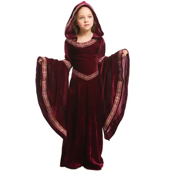 Косплей Костюм на Хэллоуин для детей девочек Ведьма Вампир Disfraz Mujer Детская одежда для выступлений Карнавальные наряды для вечеринок