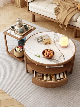 Кофейный столик из скандинавской каменной плиты кунг-фу чайный столик для заваривания кипятка чайный столик домашний мобильный