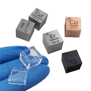 Кубики металлических элементов размером 10 мм, коллекция периодической таблицы высокой чистоты, 1 см