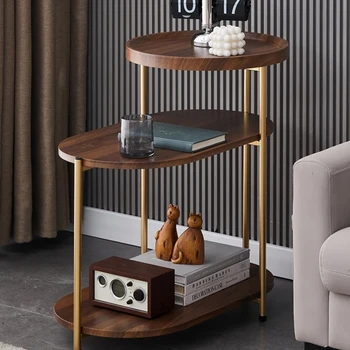 Легкий роскошный Простой приставной столик Устойчивый Прочный противоскользящий чайный столик Для дома, гостиниц, жилья Трехслойный центральный стол