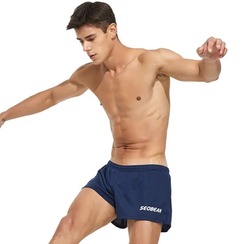 Летние мужские шорты для бега, одежда для фитнеса, мужские сверхтонкие спортивные штаны для бега трусцой, тренировок по бодибилдингу, короткие быстросохнущие штаны
