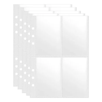 Листы для подшивки карточек формата А5 1/2/4 Карманные страницы для открыток, торговых карточек, спортивных бейсбольных карточек, Защитная пленка для фотоальбома