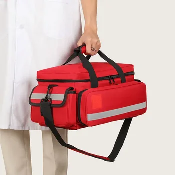 Медицинская сумка первой помощи, наружная аварийно-спасательная сумка большой емкости, пустые водонепроницаемые светоотражающие Оксфордские дорожные сумки с несколькими карманами