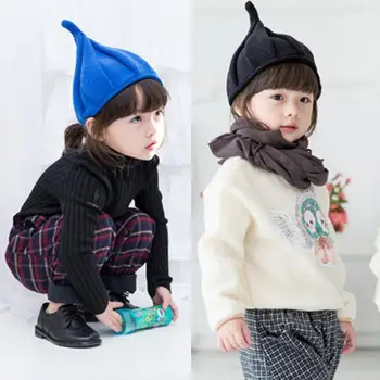 Милая детская шапочка с эльфом, осенне-зимние вязаные шапочки для малышей, шапочка-кролик, шапочка-шпиль, реквизит для фотосъемки