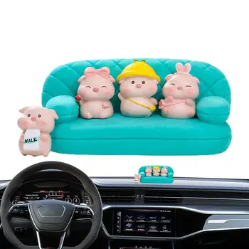 Милые розовые фигурки Свиней Приборная панель автомобиля Милая Игрушка-Свинья Розовая Свинья Миниатюрные Игрушки для стола, дома, авто, Коллекционные куклы