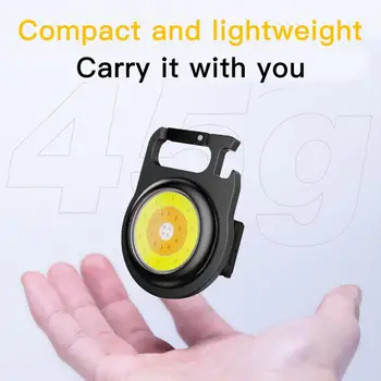 Мини-Фонарик Открытый Многофункциональный COB Work Light Портативный Брелок Для Ключей С Штопором Аварийный Фонарь Для Кемпинга