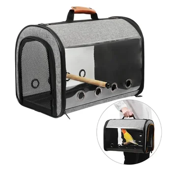 Многофункциональная сумка для путешествий Perch Pet Small С переносной птичьей клеткой для переноски Попугая Дышащая Портативная машинка