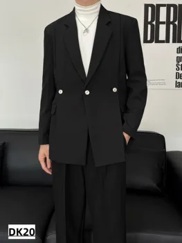 Модный мужской костюм с деконструкцией индивидуальности, мужской модный Корейский блейзер, оригинальный стильный комплект пиджаков высокого качества