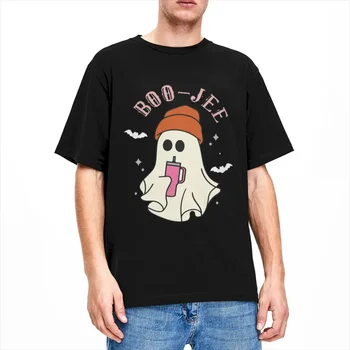 Мужская и женская рубашка Boo-Jee Stanly's Funny Halloween Stuff, Винтажные хлопковые футболки с короткими рукавами и изображением Тыквы, одежда с круглым вырезом