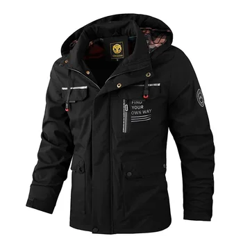 Мужская повседневная куртка-ветровка, мужская водонепроницаемая уличная куртка с капюшоном, мужская зимняя куртка с мягкой оболочкой, одежда из теплого толстого флиса