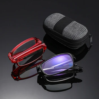 Мужские Женские складные очки для чтения с коробкой Модный дизайн TR90 Компьютерные очки Унисекс Очки для лечения пресбиопии По рецепту врача