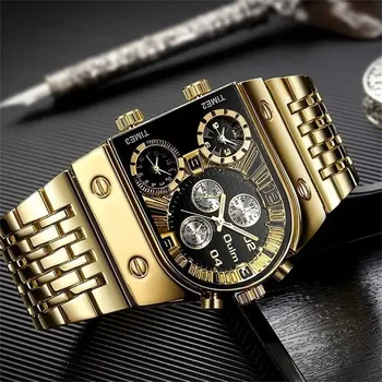 Мужские механические часы в стиле панк, наручные часы с тремя глазками и шестью контактами, футуристическая модная индивидуальность, часы из нержавеющей стали, рок-н-ролл