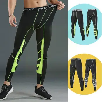 Мужские утепленные компрессионные брюки для велоспорта, бега, баскетбола, леггинсы для фитнеса, футбольные колготки, эластичные спортивные брюки, брюки C5Y3
