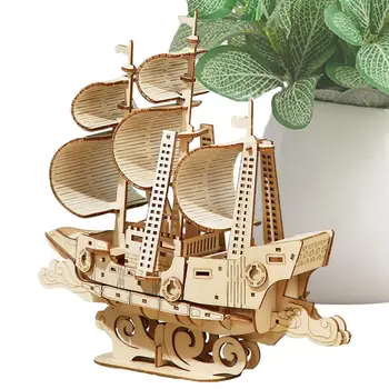 Наборы для строительства лодок Набор для изготовления деревянных парусных лодок Набор для изготовления моделей парусных лодок для девочек и мальчиков на День рождения