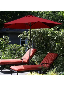 Наружная тень с легким зонтиком-шатуном для террасы, Балкона, Веранды, заднего двора, бассейна, 9 Футов от Pure Garden (красный)