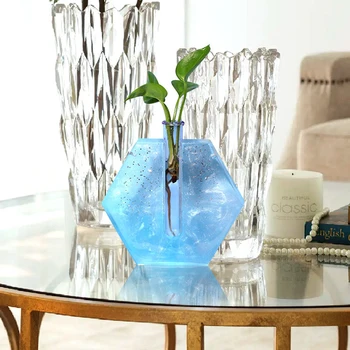 Настенная форма для вазы из пробирки, Гидропонная ваза, Цветочный горшок, Эпоксидная смола, силиконовая форма, подставка для вазы, форма для домашнего декора